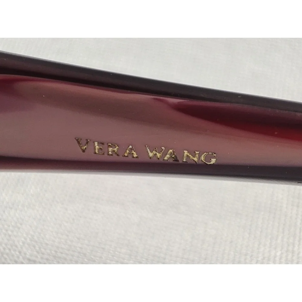 Vera Wang Ronce BU Burgundy Crystal Embellished Eyeglass Frames 54-16-137 + Case